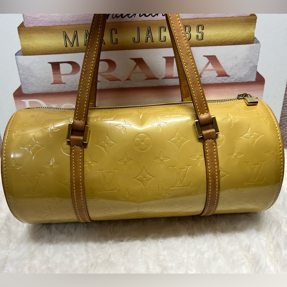 LOUIS VUITTON-VI0071-Yellow Monogram Vernis Bedford Bag